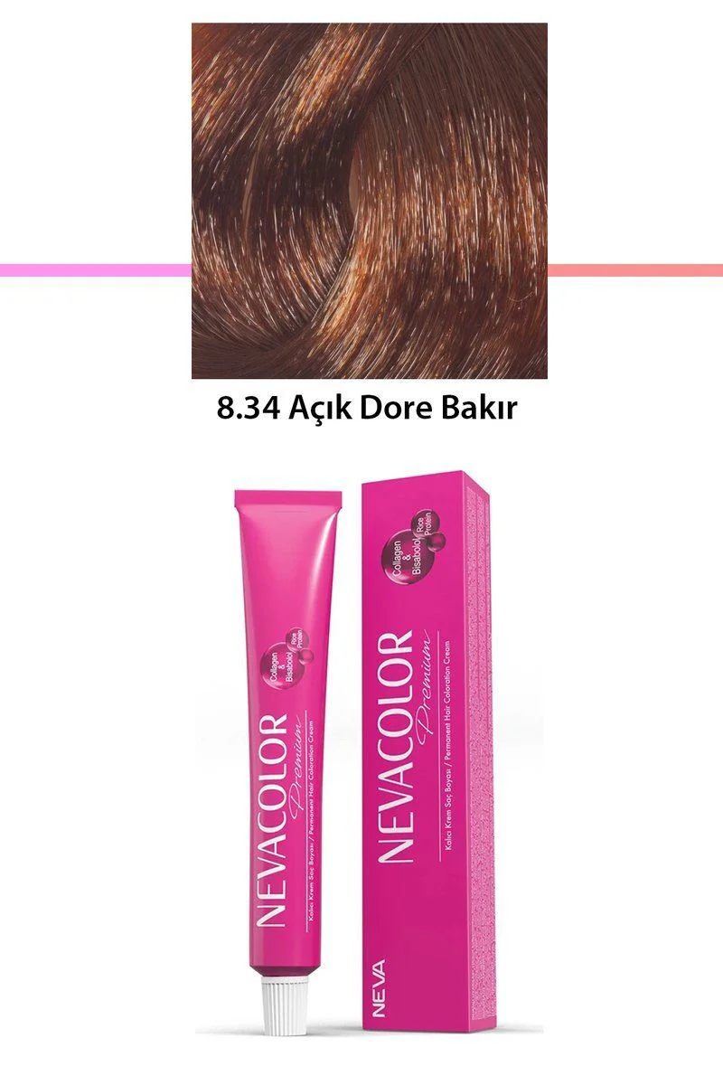 Premium 8.34 Açık Dore Bakır Kalıcı Krem Saç Boyası 50 g Tüp Fiyatı, Yorumları ve Özellikleri