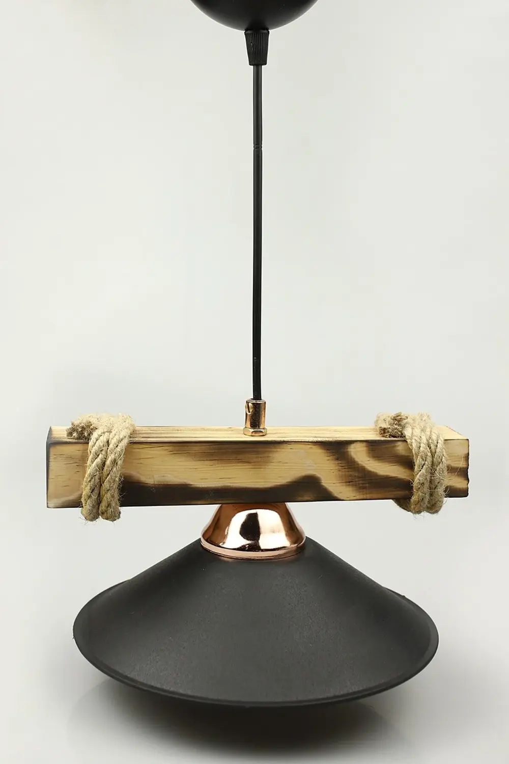 Melisa Avize Premium Ahşap Rustik Şapkalı Avize