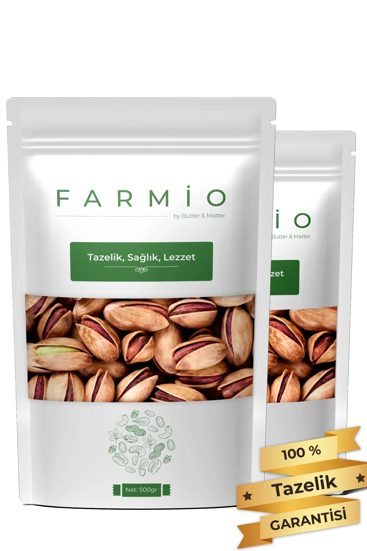 Premium Antep Fıstığı 1kg (2x500gr) – Kabuklu Kavrulmuş – Ana Çıt