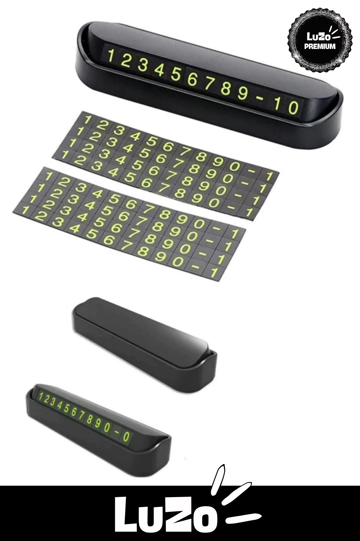Premium Araç İçi Park Telefon Numarası Torpido Üstü Fosforlu Neon