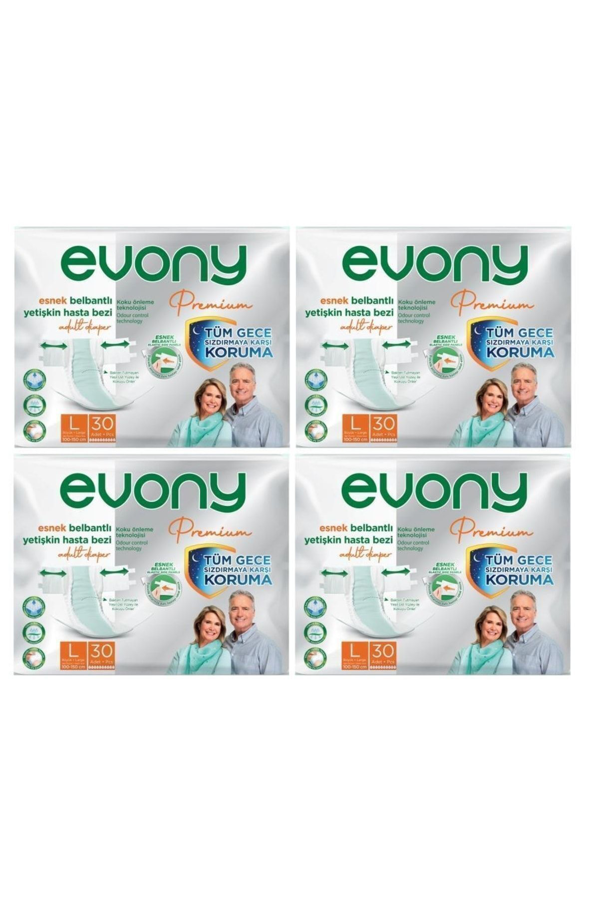 Evony Premium Belbantlı Büyük Large L Hasta Bezi 120 Adet