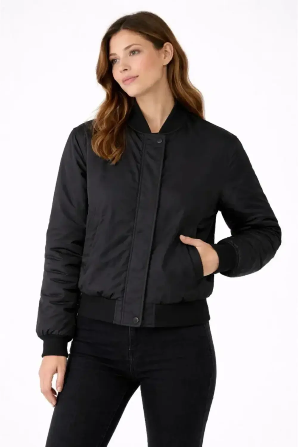 Premium Bomber Ceket Çıtçıt Kapamalı, Ribana Manşetli, Astarlı, R