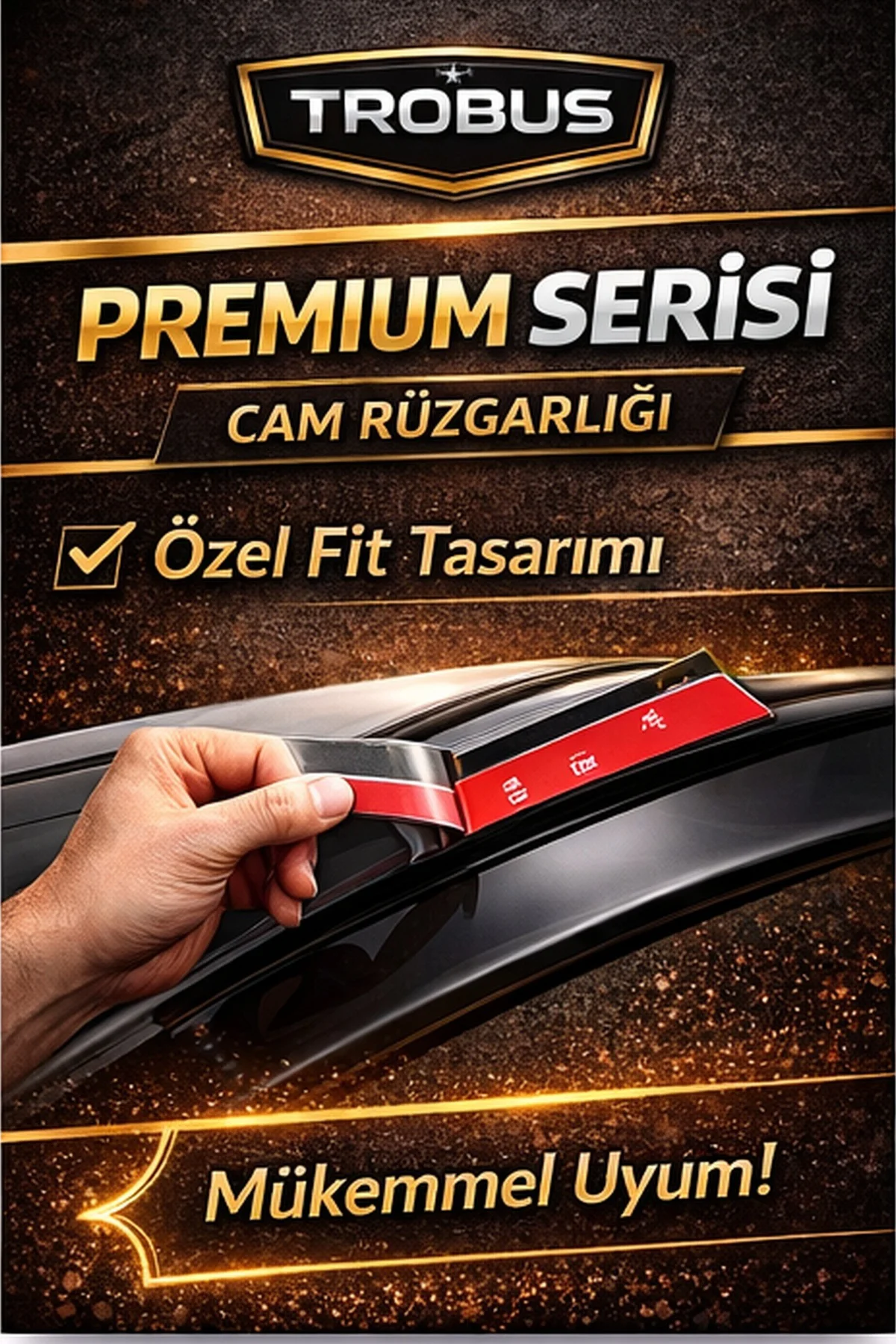 Premium Chery Tiggo 8 Pro Max 1.6 TGDI Turbo (2023+) Uyumlu Siyah Mügen Cam Rüzgarlığı 4'lü