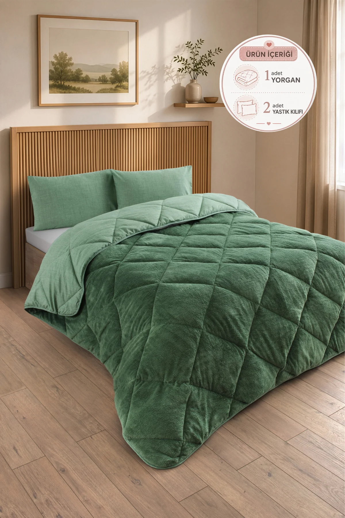 Premium Çift Taraflı Wellsoft Yorgan Seti Battal Boy 215x235 cm – 2 adet Yastık Kılıflı Fiyatı, Yorumları ve Özellikleri