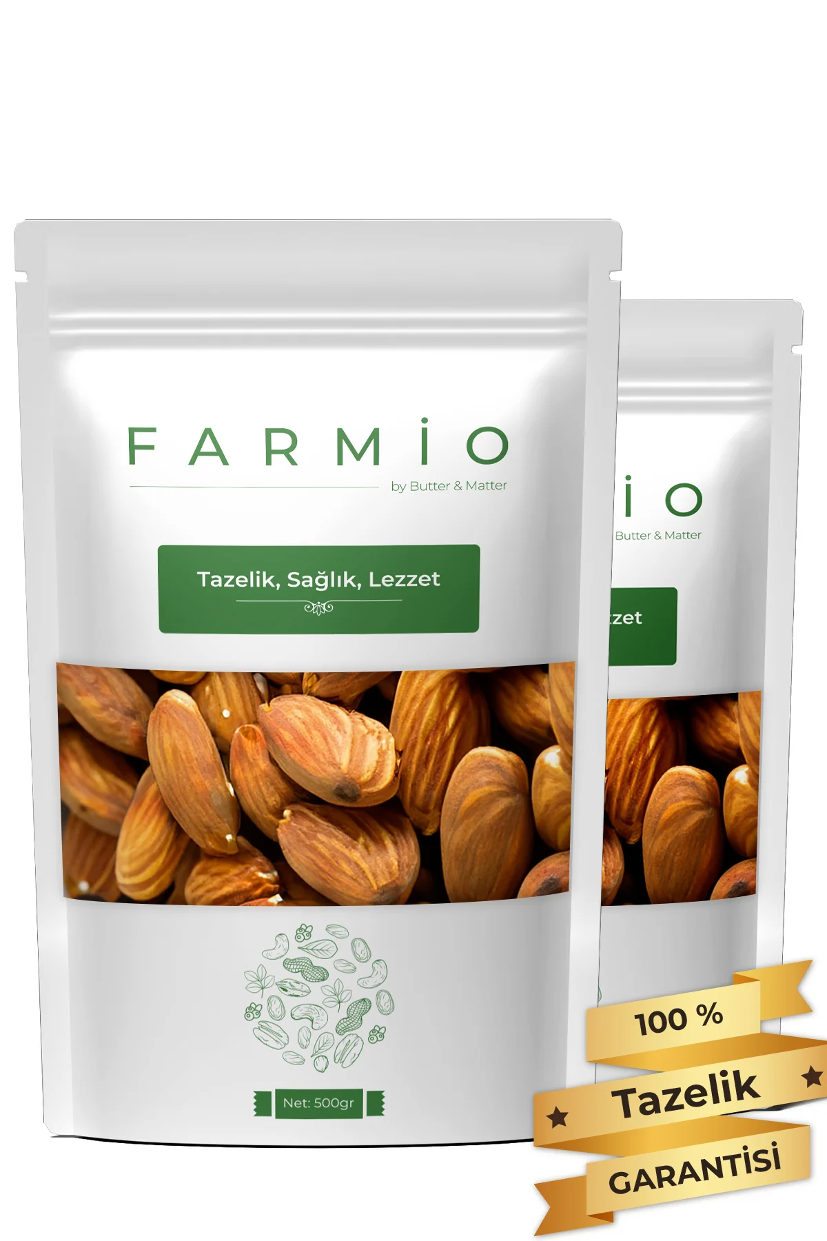 Premium Çiğ Badem İçi 1kg - Taptaze Yeni Mahsül