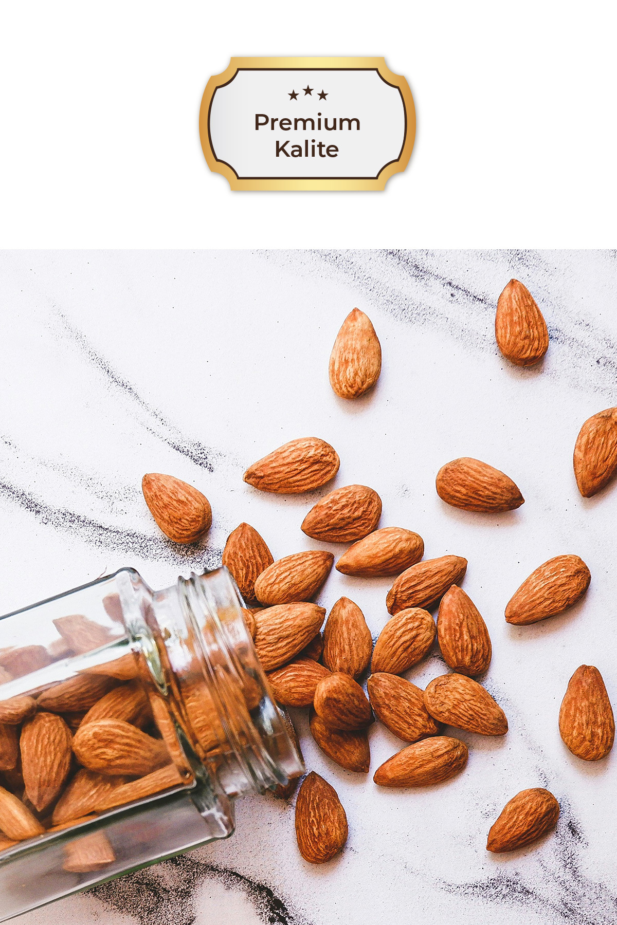 Premium Çiğ Badem İçi 1kg - Taptaze Yeni Mahsül