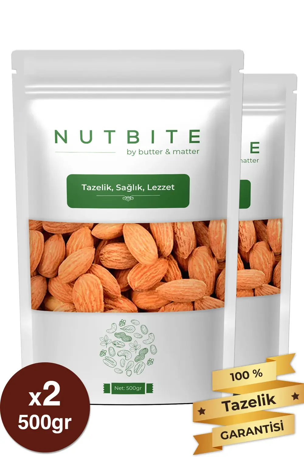 Premium Çiğ Badem İçi 1kg - Taptaze Yeni Mahsül