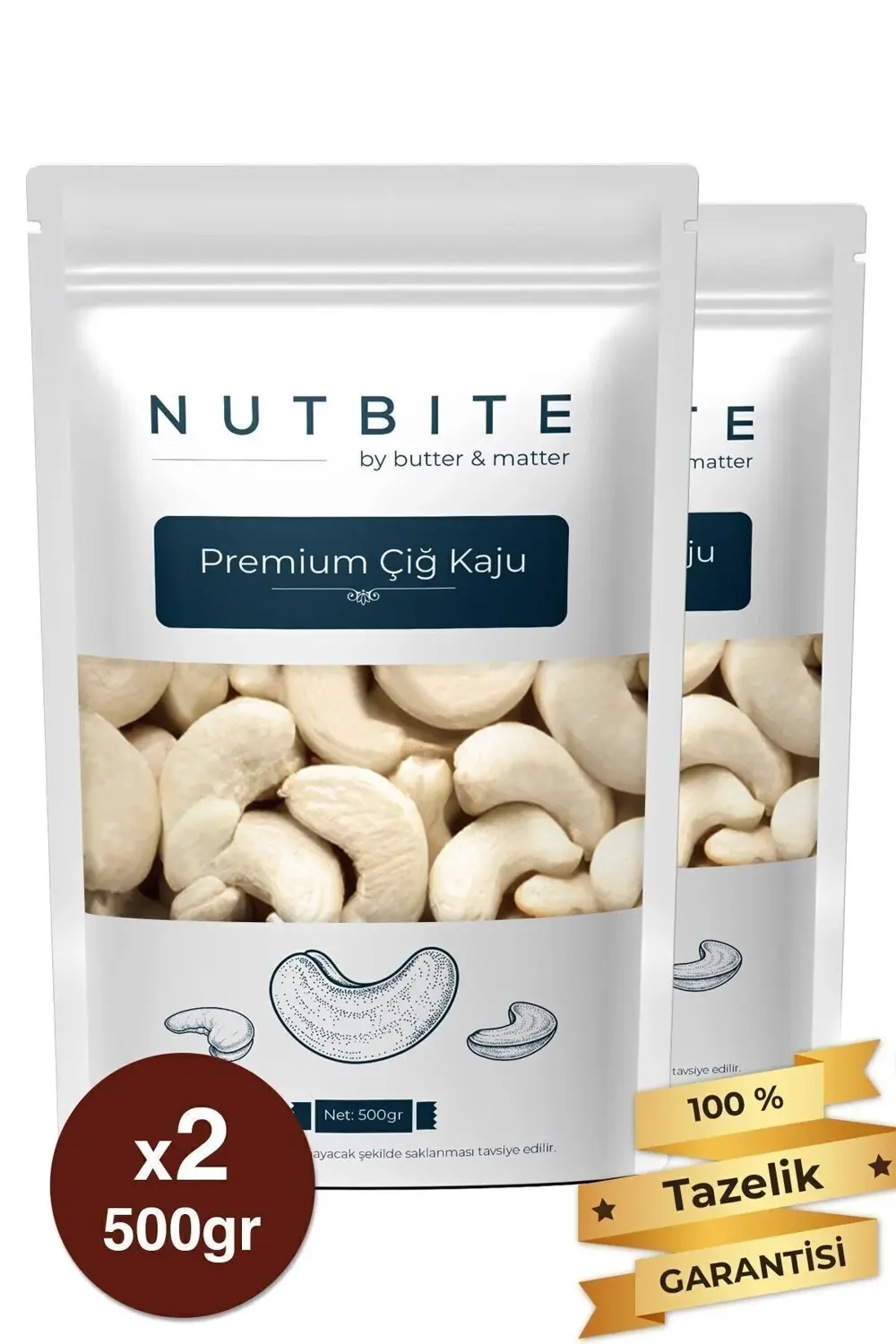 Premium Çiğ Kaju 1kg - Taptaze Yeni Mahsül - Yağsız & Tuzsuz Natu