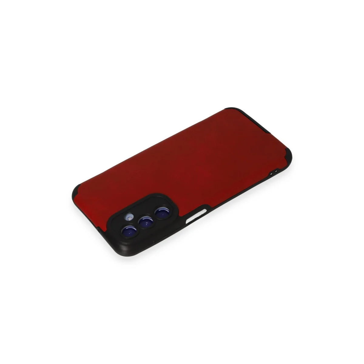 Premium Deri Silikon Kılıf - Galaxy M34 5G Kırmızı Koruma Kılıfı