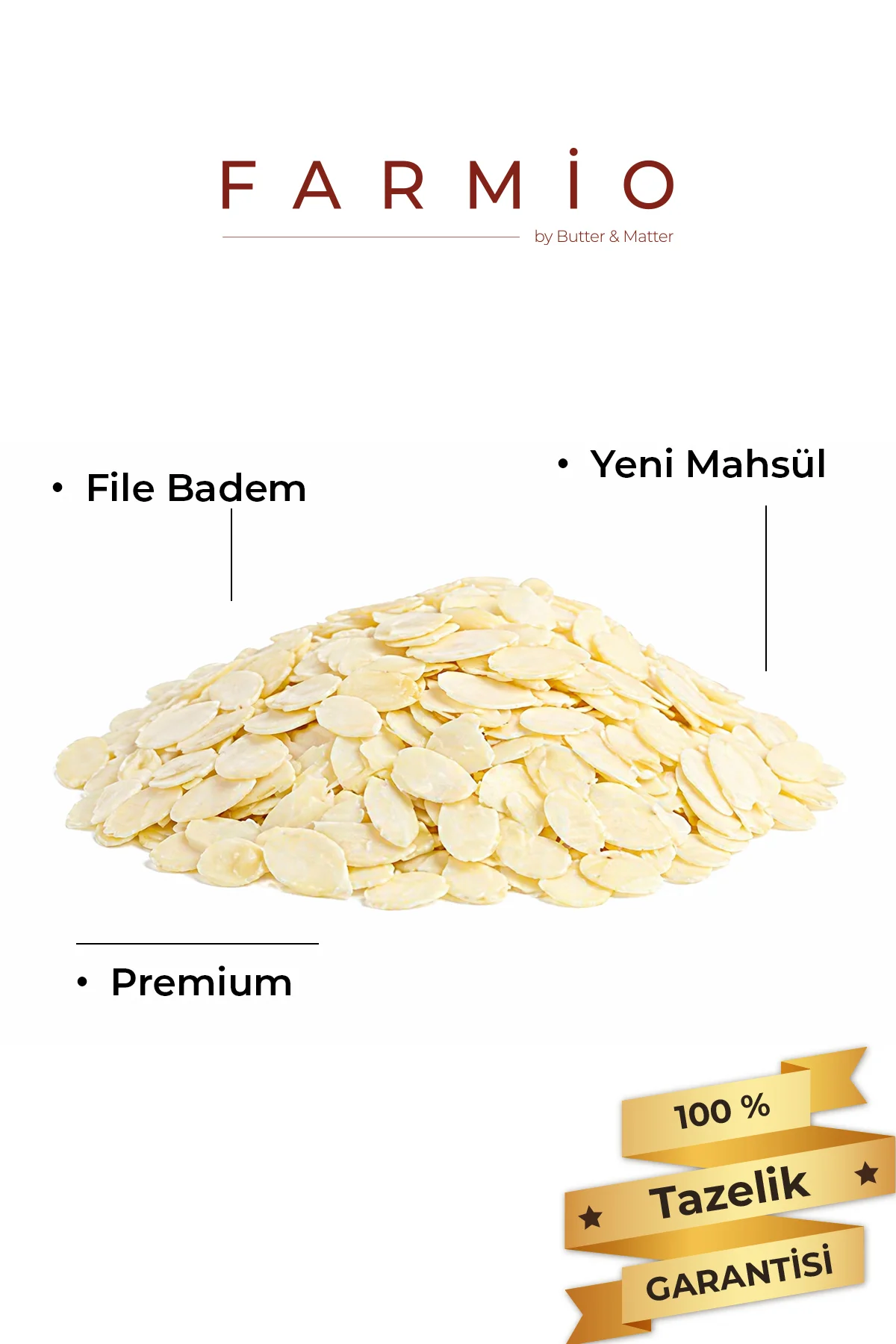 Premium File Badem 200gr - Taptaze Yeni Mahsül - Gurme Serisi - Ç