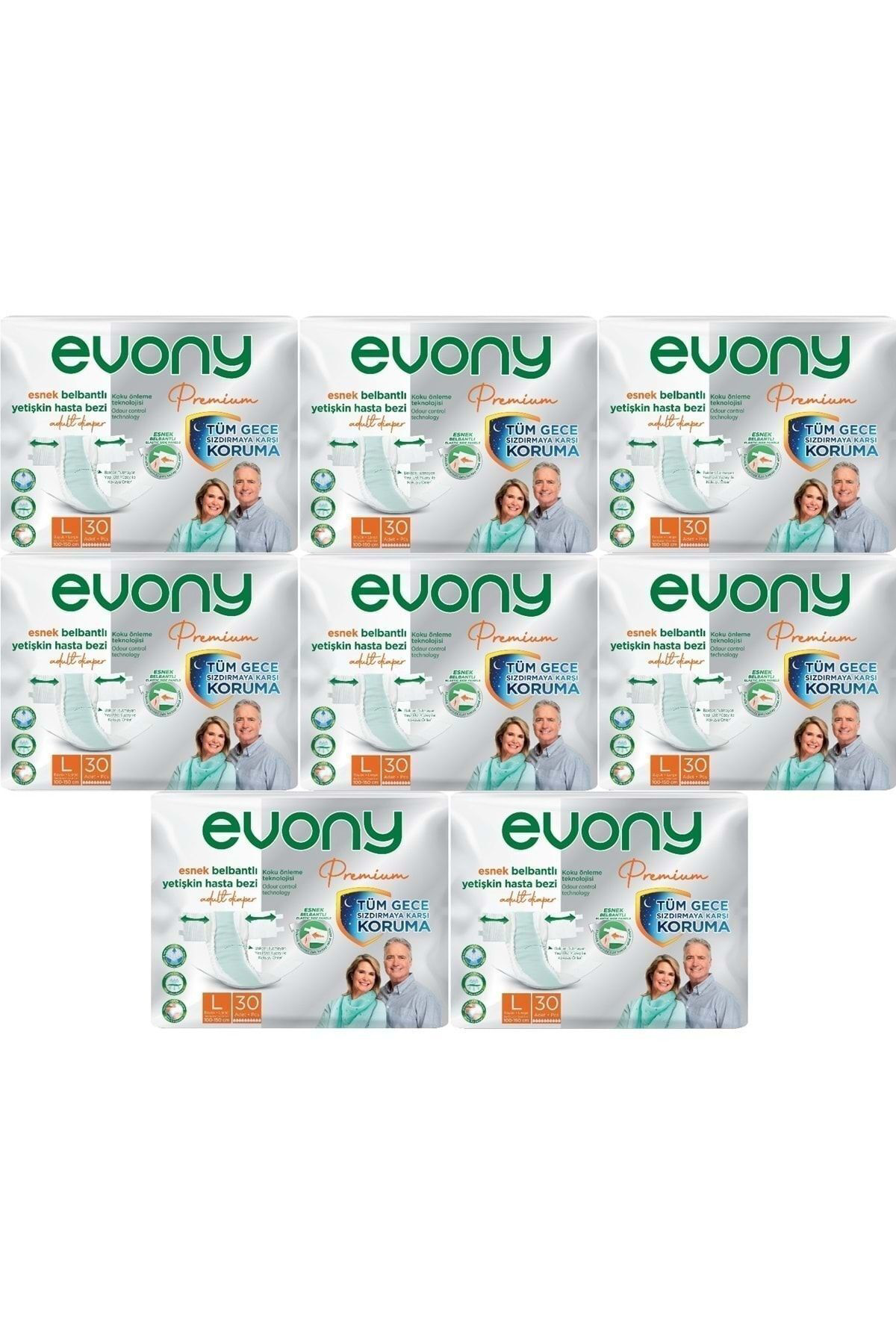 Premium Hasta Bezi Yetişkin Bel Bantlı Tekstil Yüzey L-büyük 240 