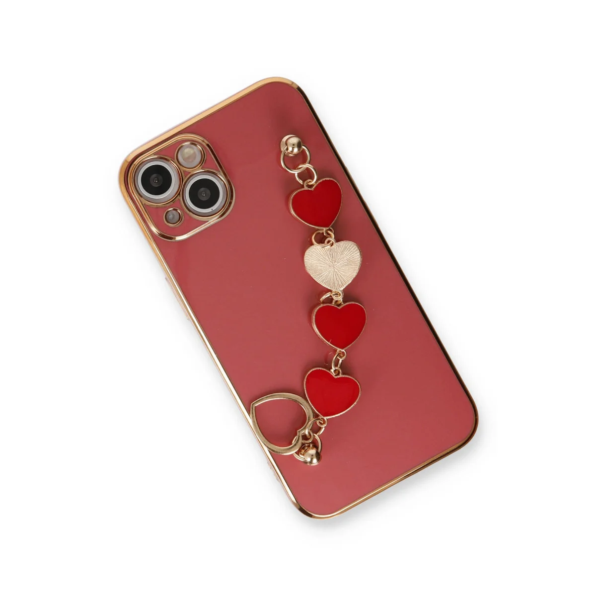 Premium iPhone 14 Silikon Kılıf Kırmızı - Esila Esnek Tutuş