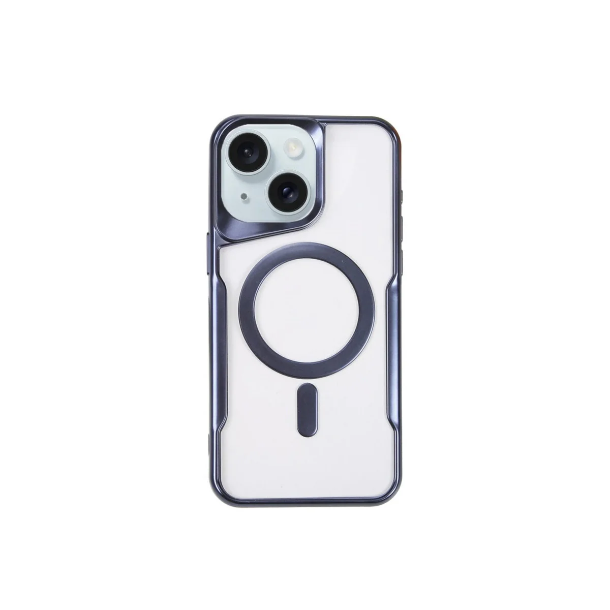 Premium iPhone 15 Plus Magsafe Silikon Kapak - Lacivert