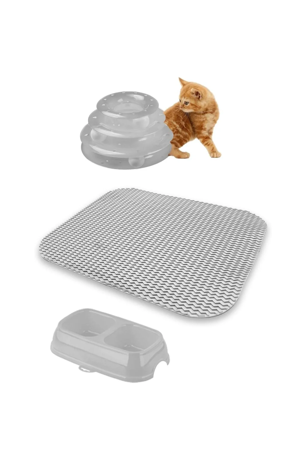 Premium kedi başlangıç seti - Lüks kapalı kedi tuvaleti, taşıma s