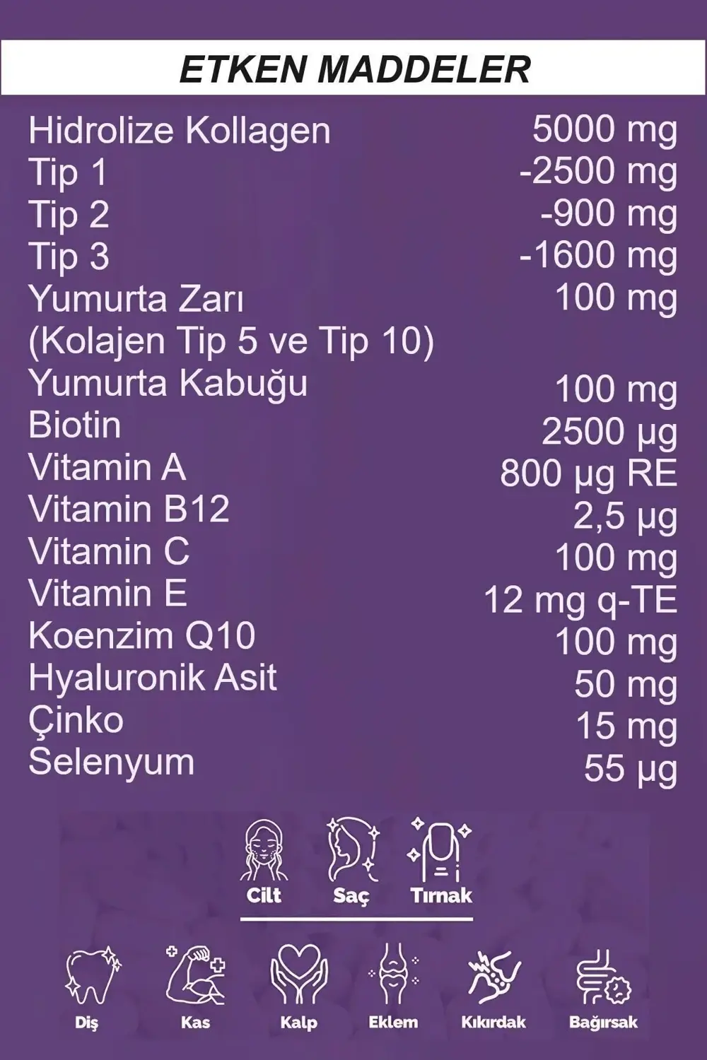 Premium Kolajen Powder 10g X 30 Şase Biotin & Multivitamin Çilek