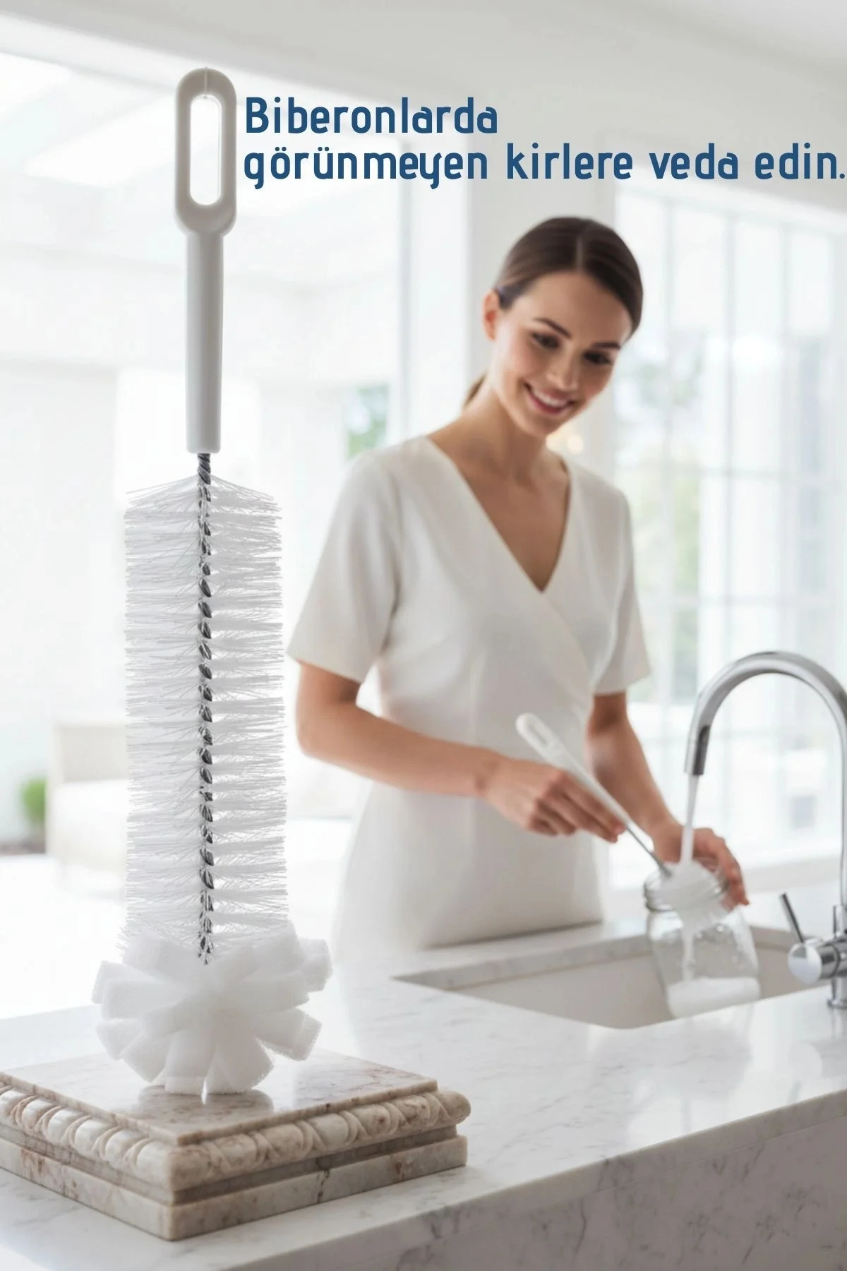 Premium Lüks Şişe Ve Biberon Fırçası - Ultra Dayanıklı Profesyone