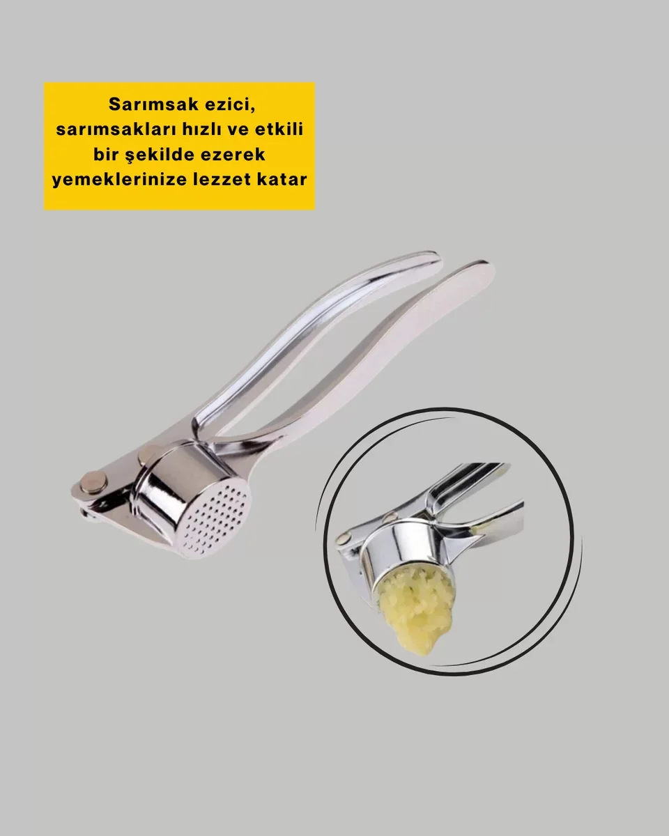 Premium Metal Sarımsak Presi - Yüksek Basınçlı Çok Fonksiyonlu Ezici