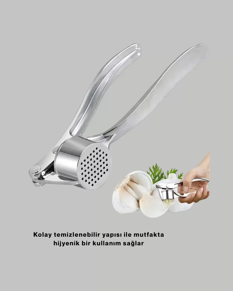Premium Metal Sarımsak Presi - Yüksek Basınçlı Çok Fonksiyonlu Ezici
