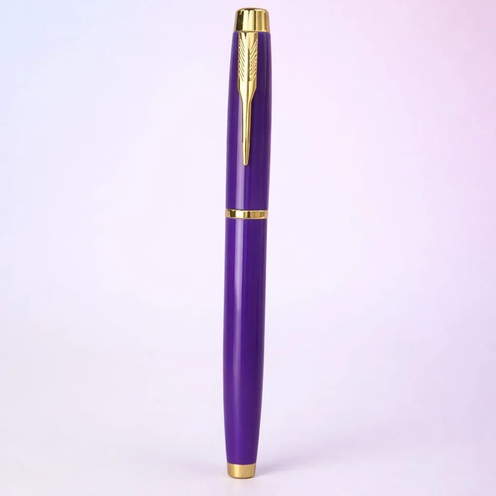 Premium Mor Metal Roller Kalem