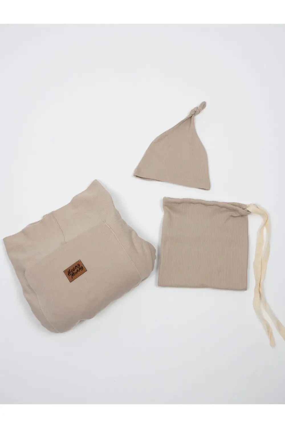 Premium Organik Pamuk Sırt Destekli Cepli Şapkalı Bebek Taşıyıcı