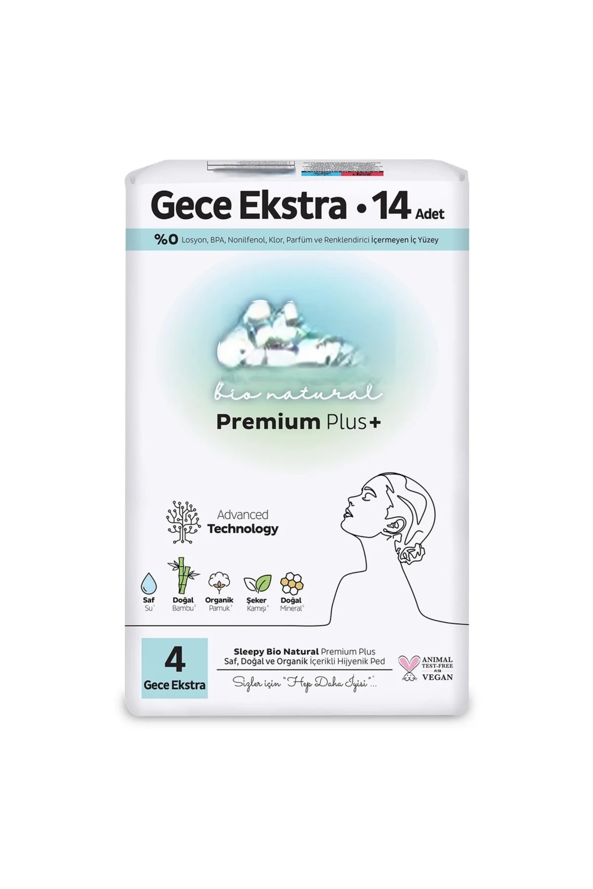 Premium Plus Gece Ekstra Ped 14 Adet