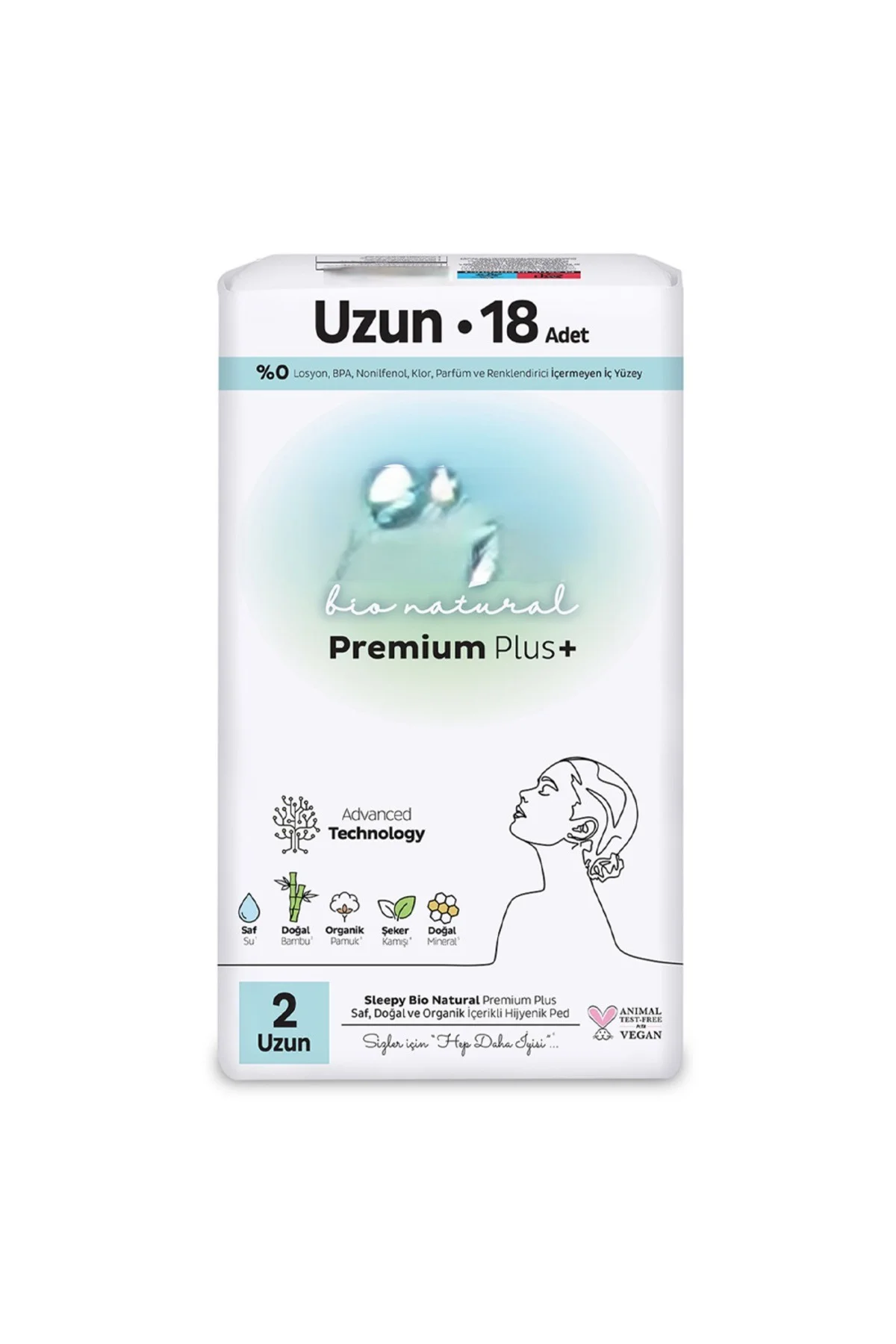 Premium Plus Uzun Ped 18 Adet