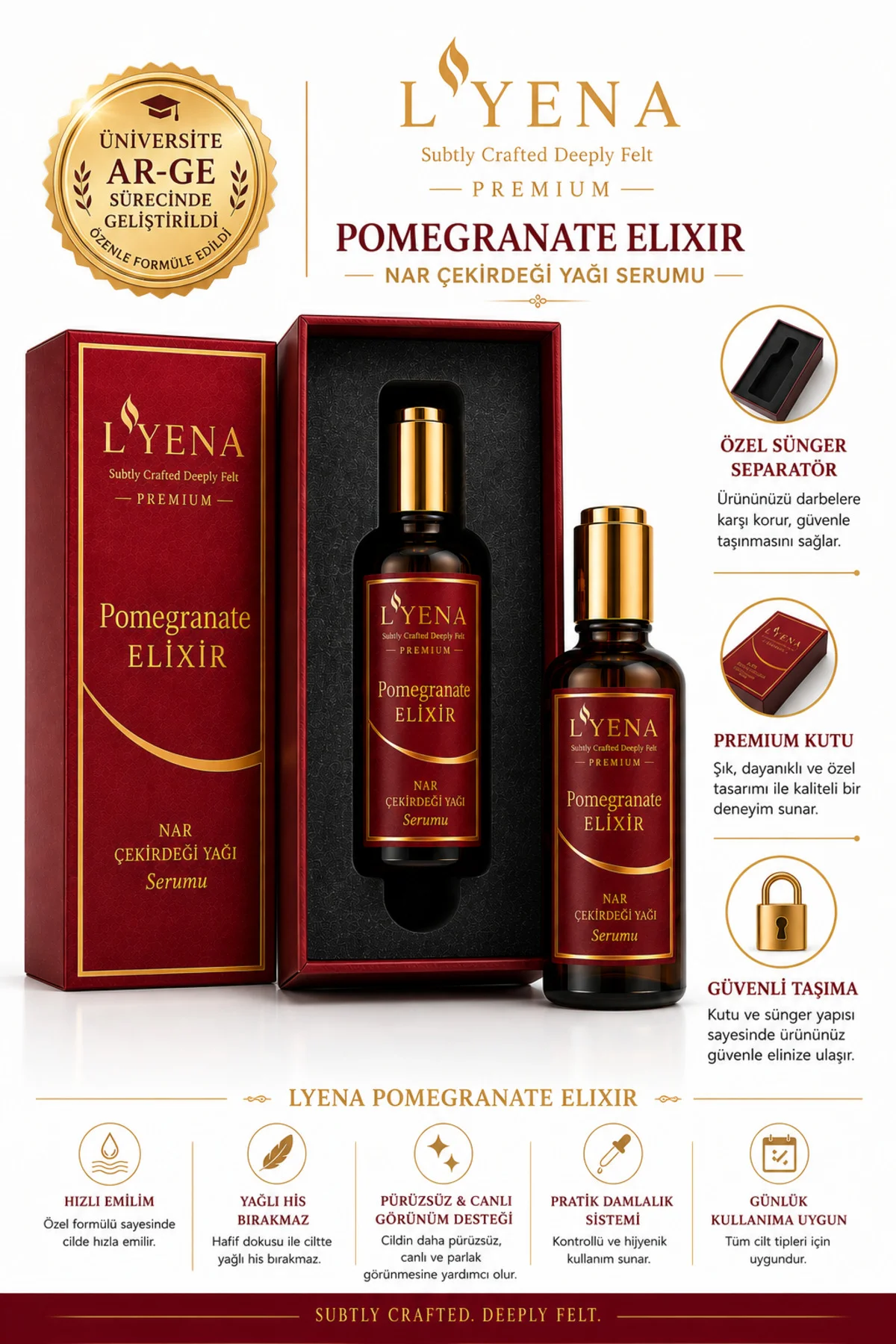 Premium Pomegranate Elixir Nar Çekirdeği Yağı Serumu Premium Pomegranate Elixir Nar Çekirdeği Yağı Serumu