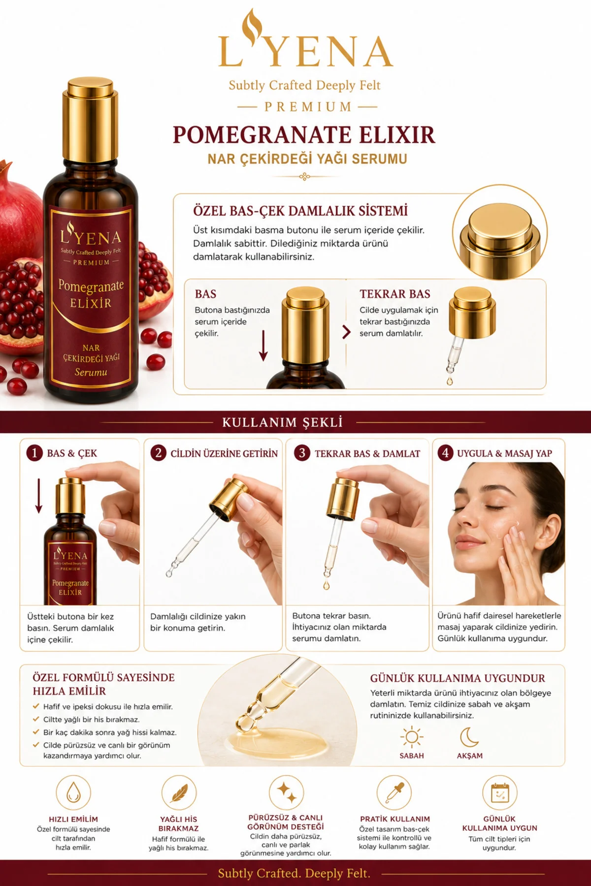 Premium Pomegranate Elixir Nar Çekirdeği Yağı Serumu Premium Pomegranate Elixir Nar Çekirdeği Yağı Serumu