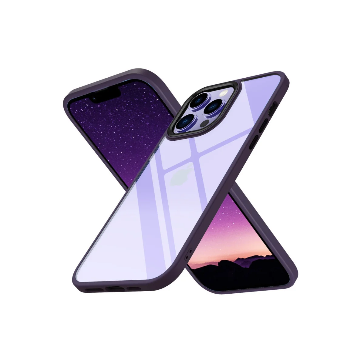 Premium Power Silikon Kılıf - iPhone 13 Pro Max Mor Koruma Kılıfı