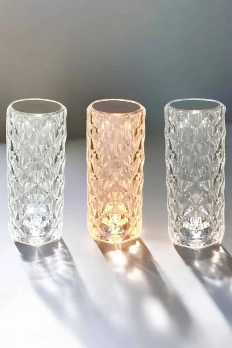Premium RGB Kristal Gece Lambası - Dokunmatik Şarjlı ve Dekoratif