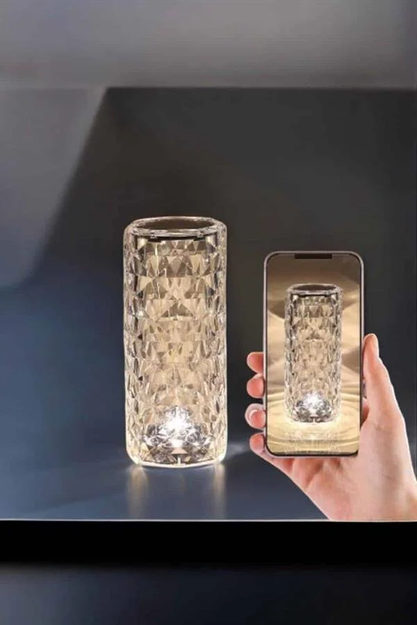 Premium RGB Kristal Gece Lambası - Dokunmatik Şarjlı Hediyelik