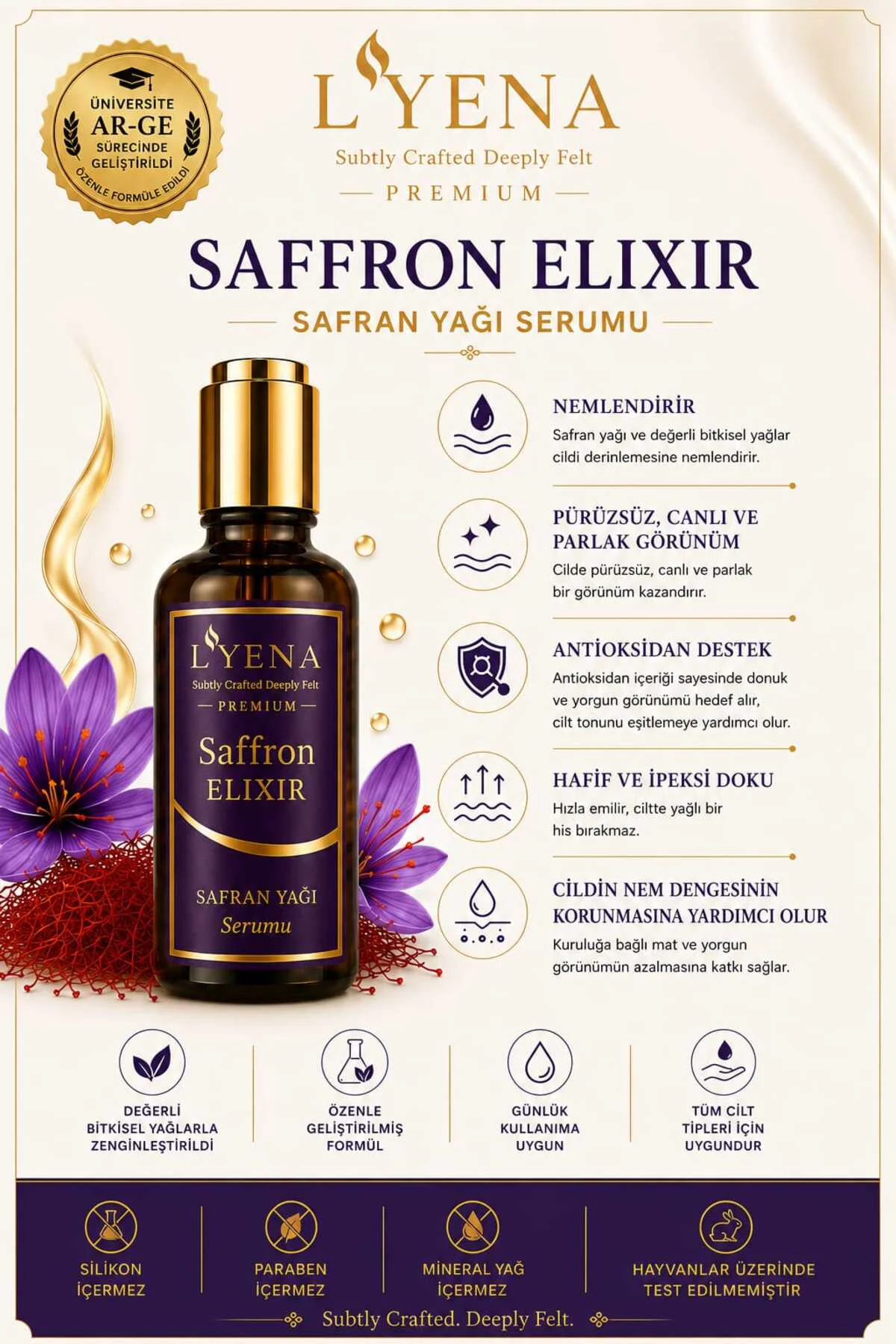 Premium Saffron Elixir Safran Yağı Serumu