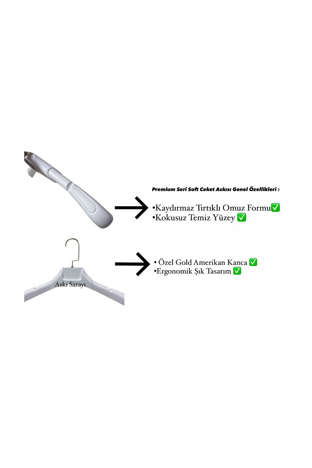 Otel Bukleti Premium Seri Elbise Ve Gömlek Askısı Ceket Ve Mont Askısı Özel Am