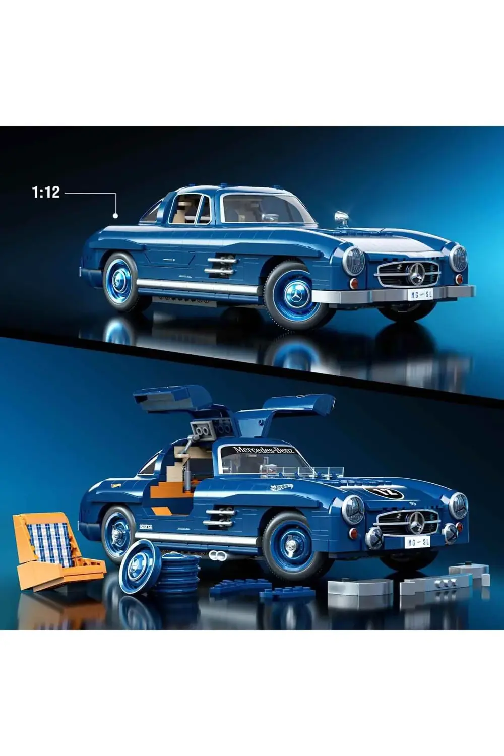Premium Serisi Mercedes Benz 300 SL Araba 1600 Parça HWW25