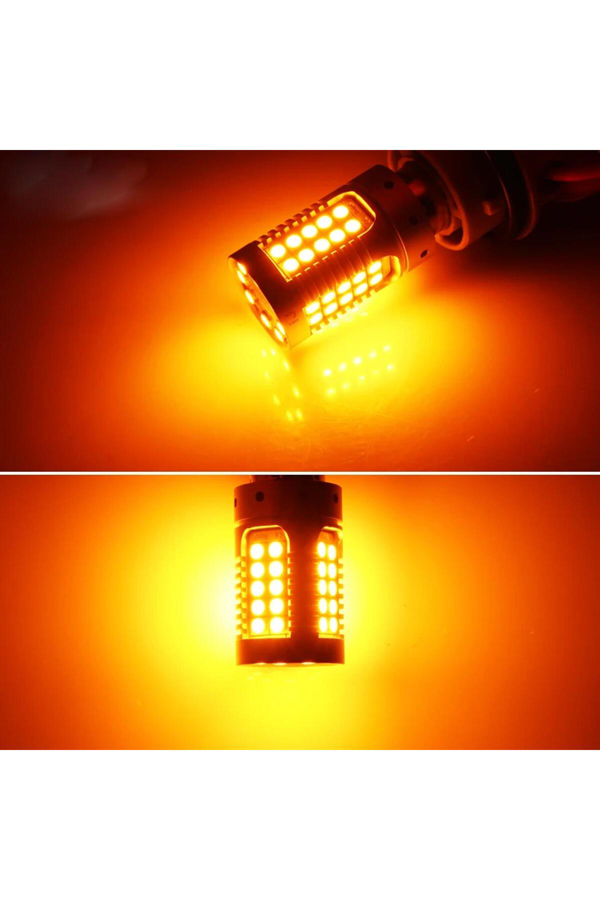 Premium Serisi Profesyonel P21W 1156 15W Tek Duy Led Ampul Turunc