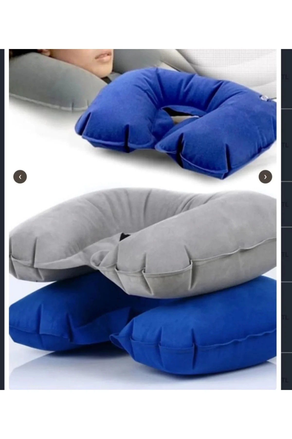 Premium Seyahat Boyunluğu Uçak Otobüs Araç Ofis İçin Ergonomik Boyun Destek Yastığı - Görsel 3