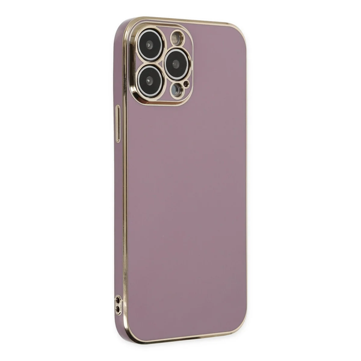 Premium Silikon Kılıf Volet - iPhone 14 Pro Mor