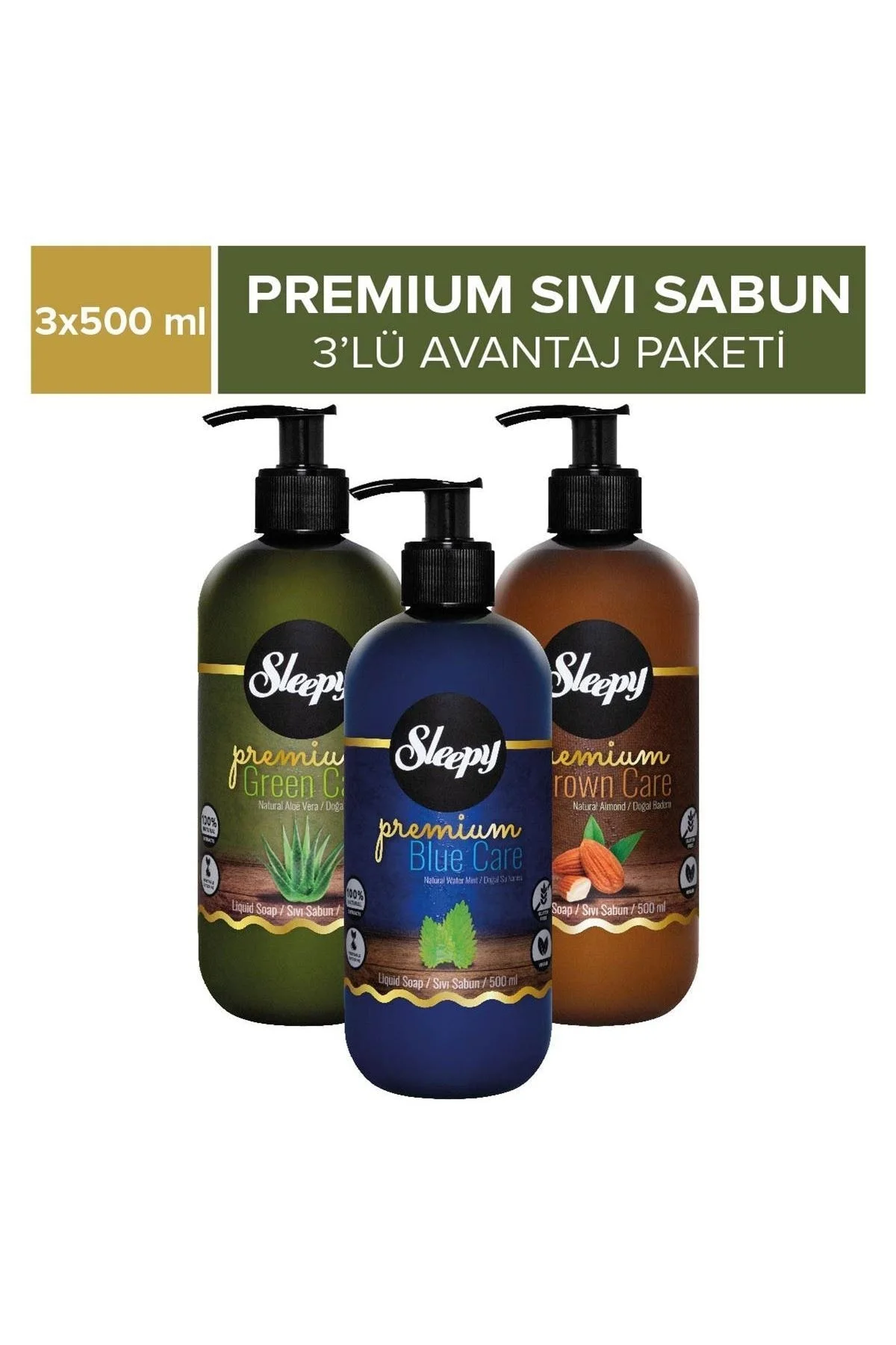 Premium Sıvı Sabun 3’lü Avantaj Paketi 3x500 Ml Premium Sıvı Sabun 3’lü Avantaj Paketi 3x500 Ml