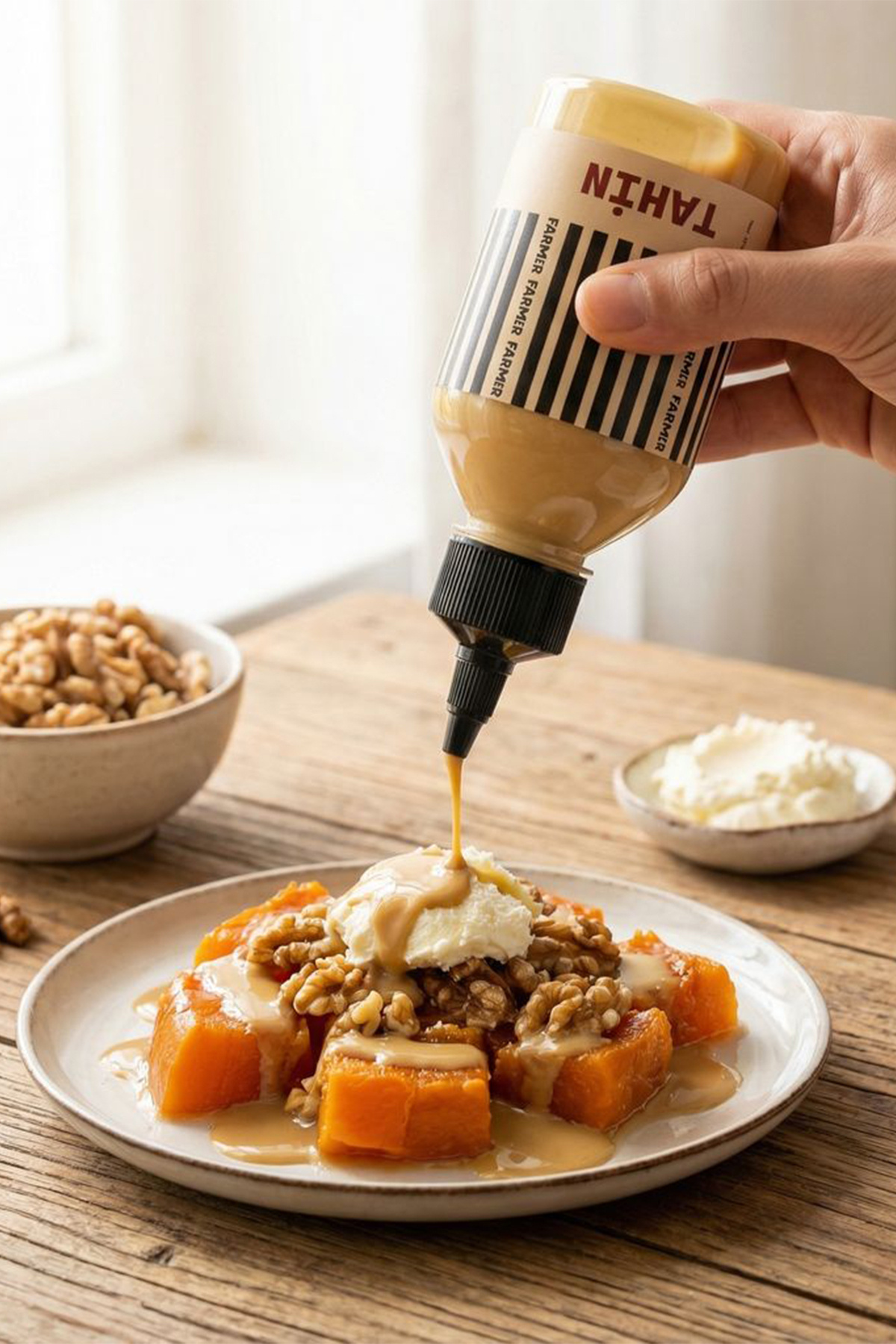 Premium Tahin 250gr - Aç-Kapa Sıkma Şişe - Özel Kavrulmuş