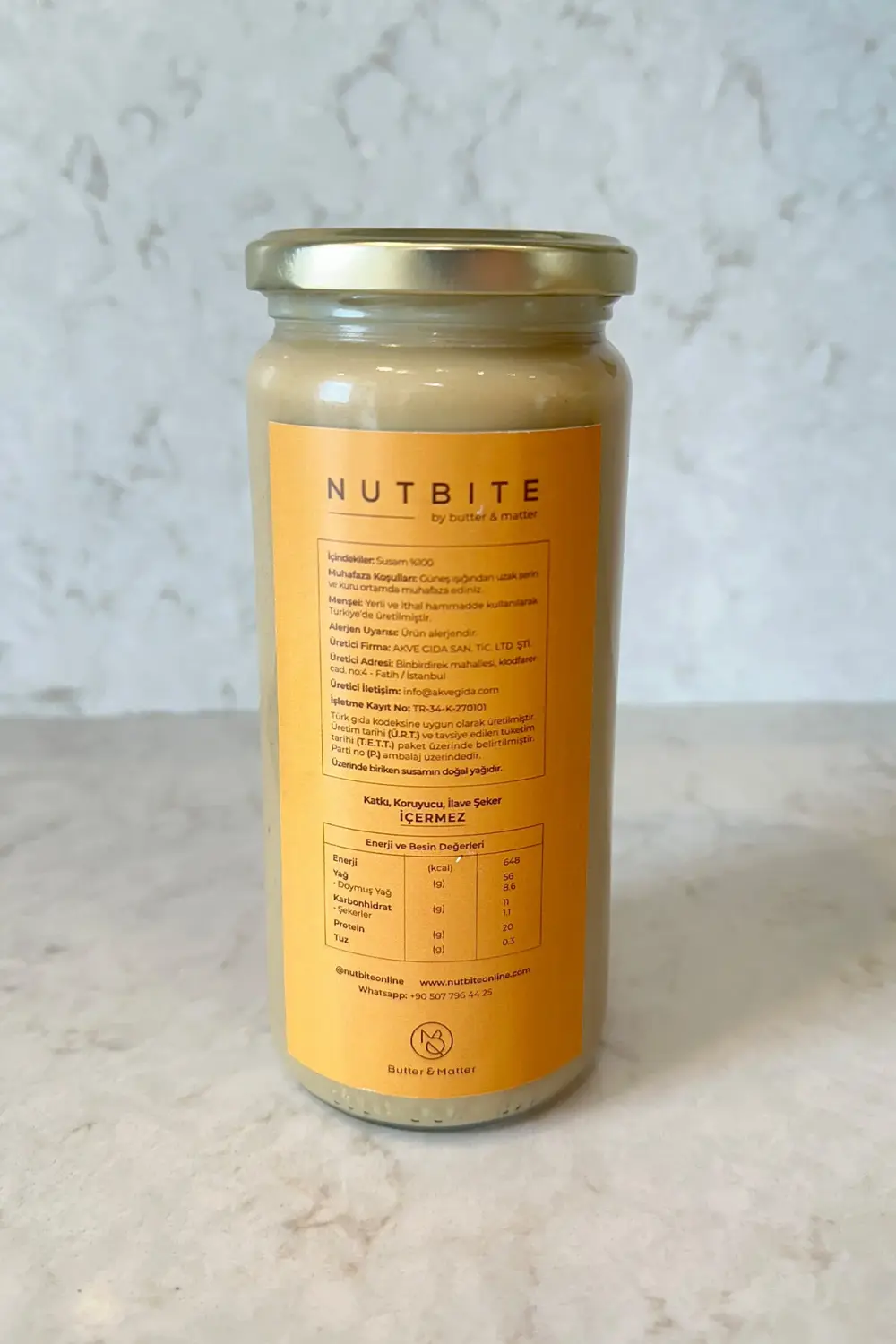 Premium Tahin 480gr - %100 Doğal - Yüksek Lif Kaynağı - Özel Kavr