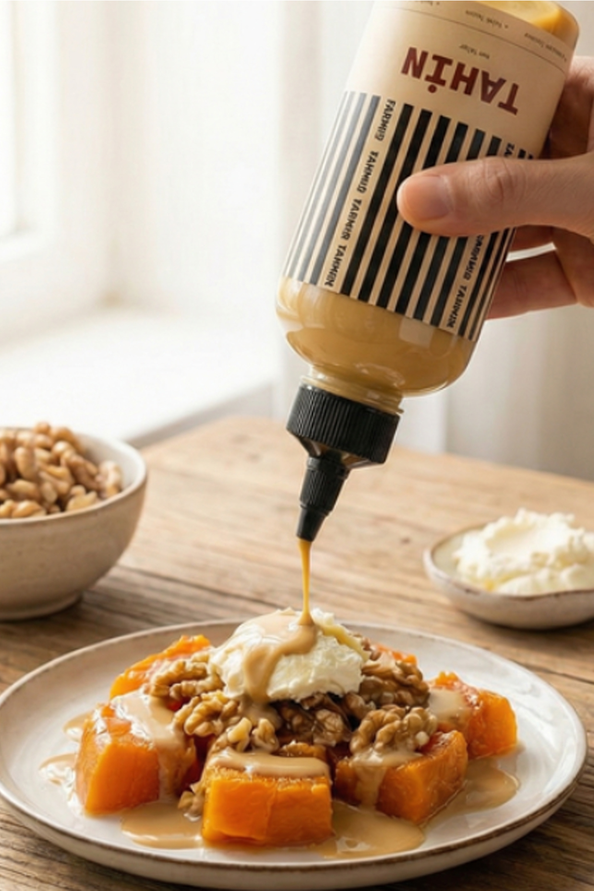 Premium Tahin 500gr - Aç-Kapa Sıkma Şişe - Özel Kavrulmuş