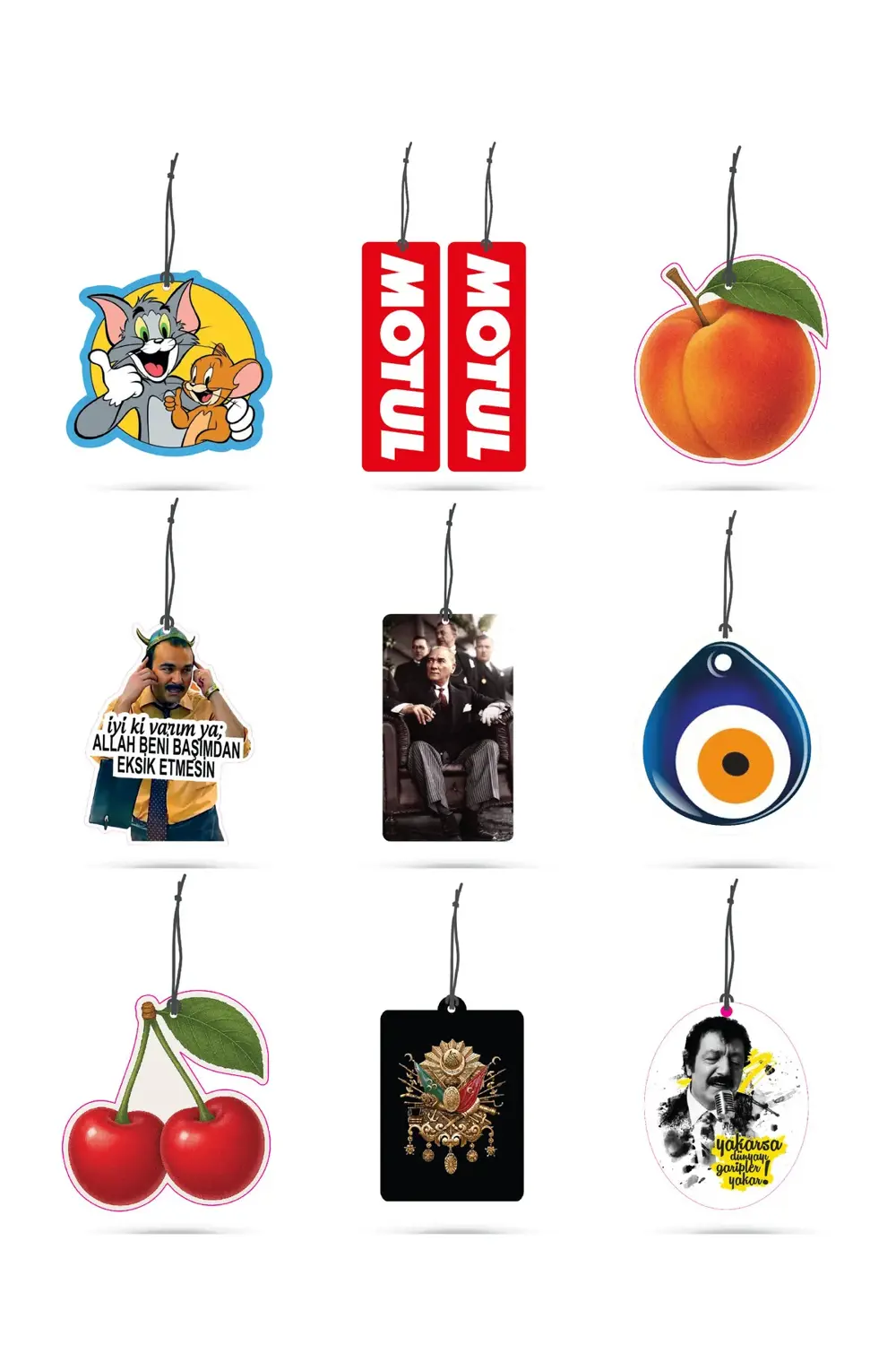 Premium Tasarımlı 9 Adet Torpido Süsü | Popüler Kültürden Klasikl