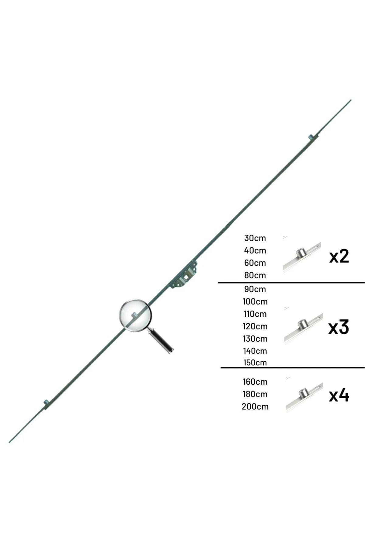 Premium Tek Açılım Pvc Pencere Ispanyolet 15 Eksen 100cm