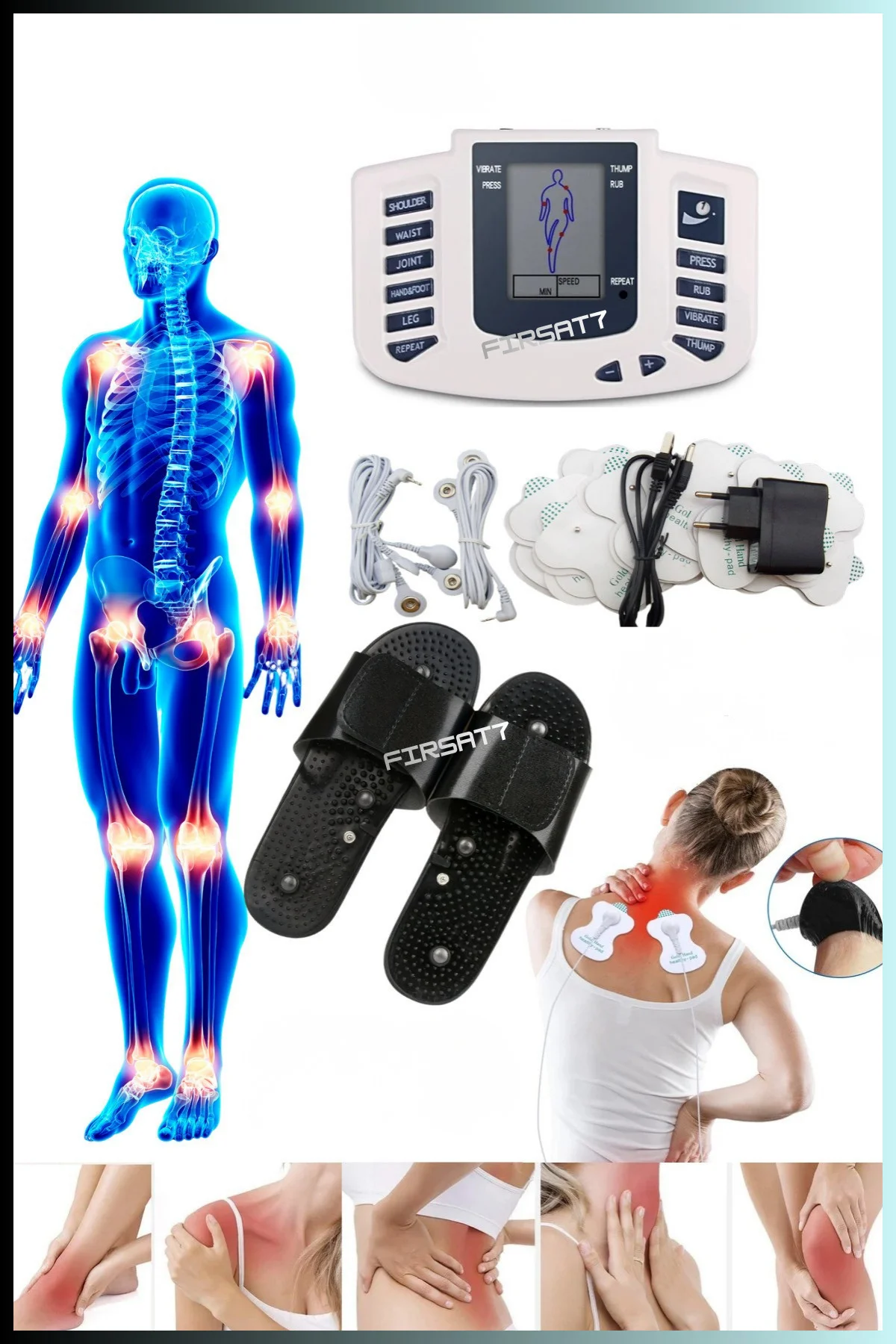 Premium Ultra Ems Masaj Aleti Terlikli Tens Cihazı - Tüm Vücut Terapi Masaj Aleti Premium Ultra Ems Masaj Aleti Terlikli Tens Cihazı - Tüm Vücut Terapi Masaj Aleti