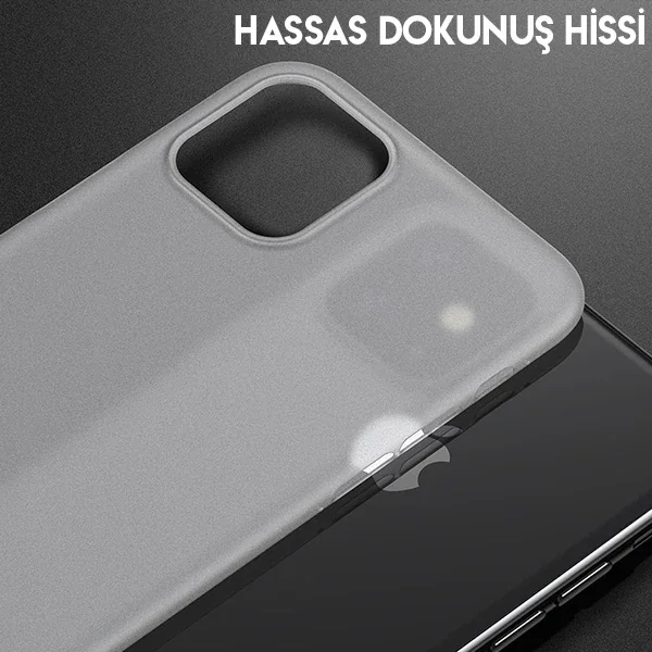 Premium Ultra İnce Lux Mat Şeffaf Kılıf - iPhone 11 Pro 5.8 (Baseus Wing Case)