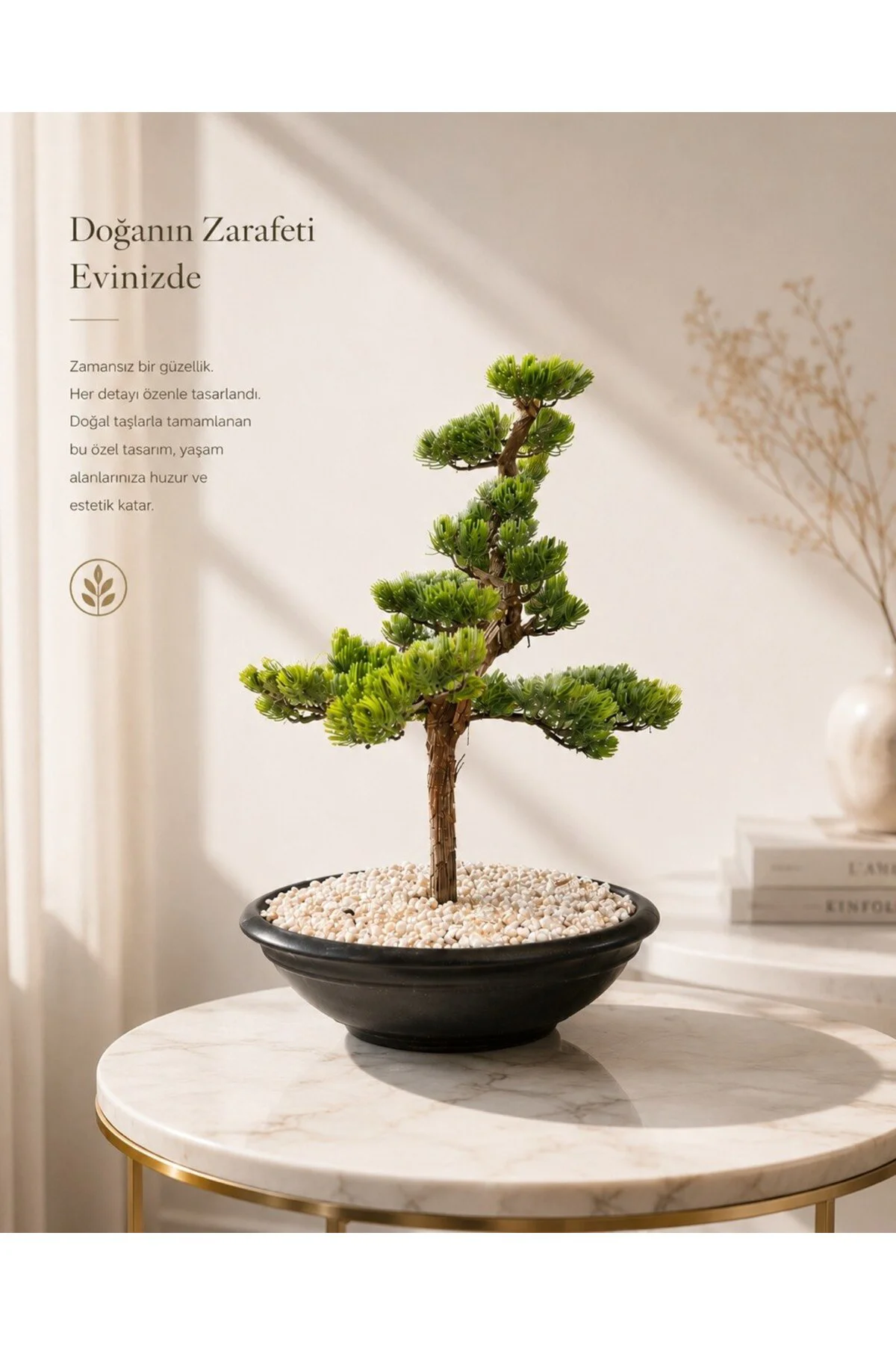 Premium Yapay Bonsai Ağacı | El Yapımı Görünümlü Dekoratif Saksı da