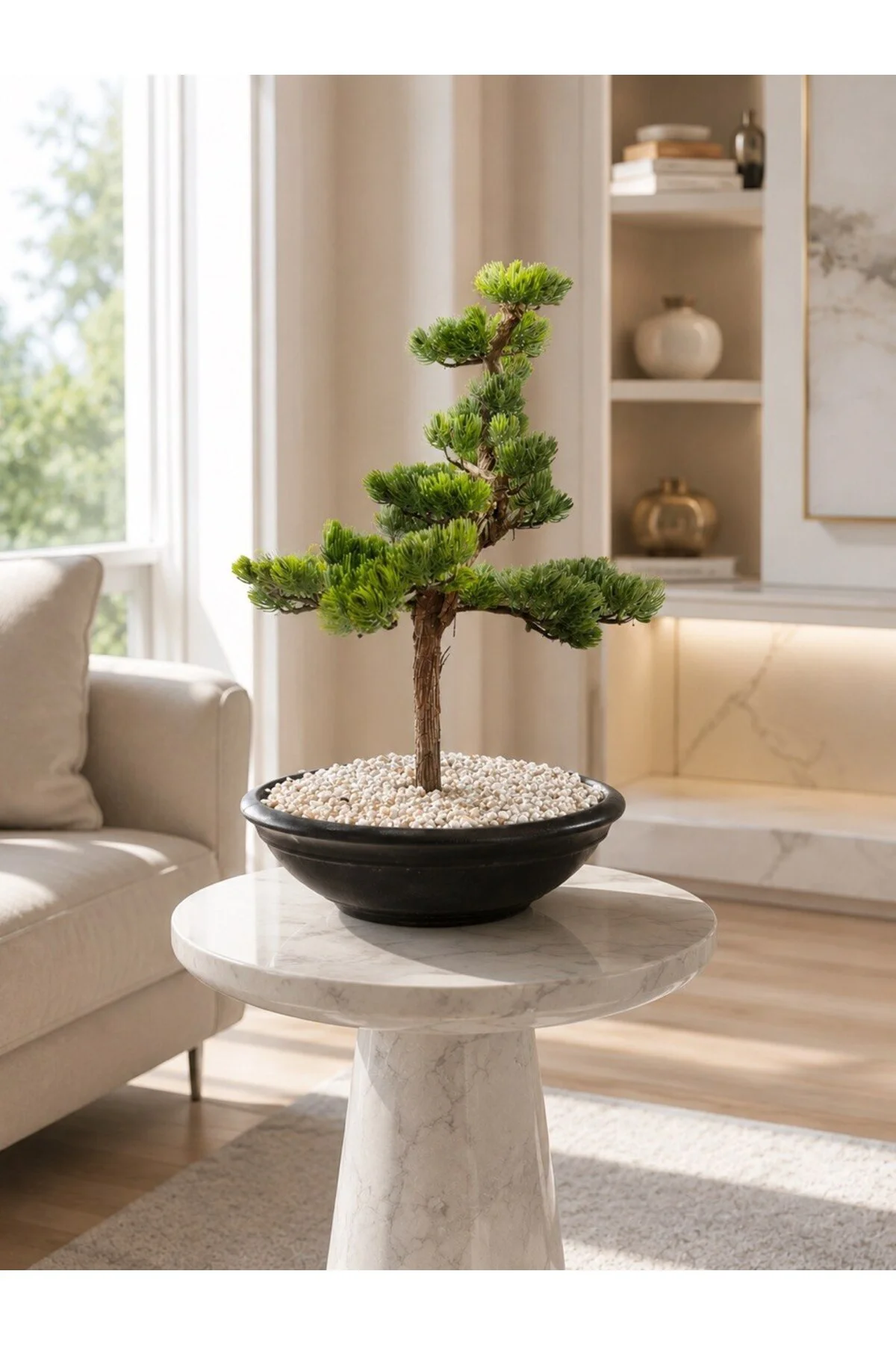 Premium Yapay Bonsai Ağacı | El Yapımı Görünümlü Dekoratif Saksı da