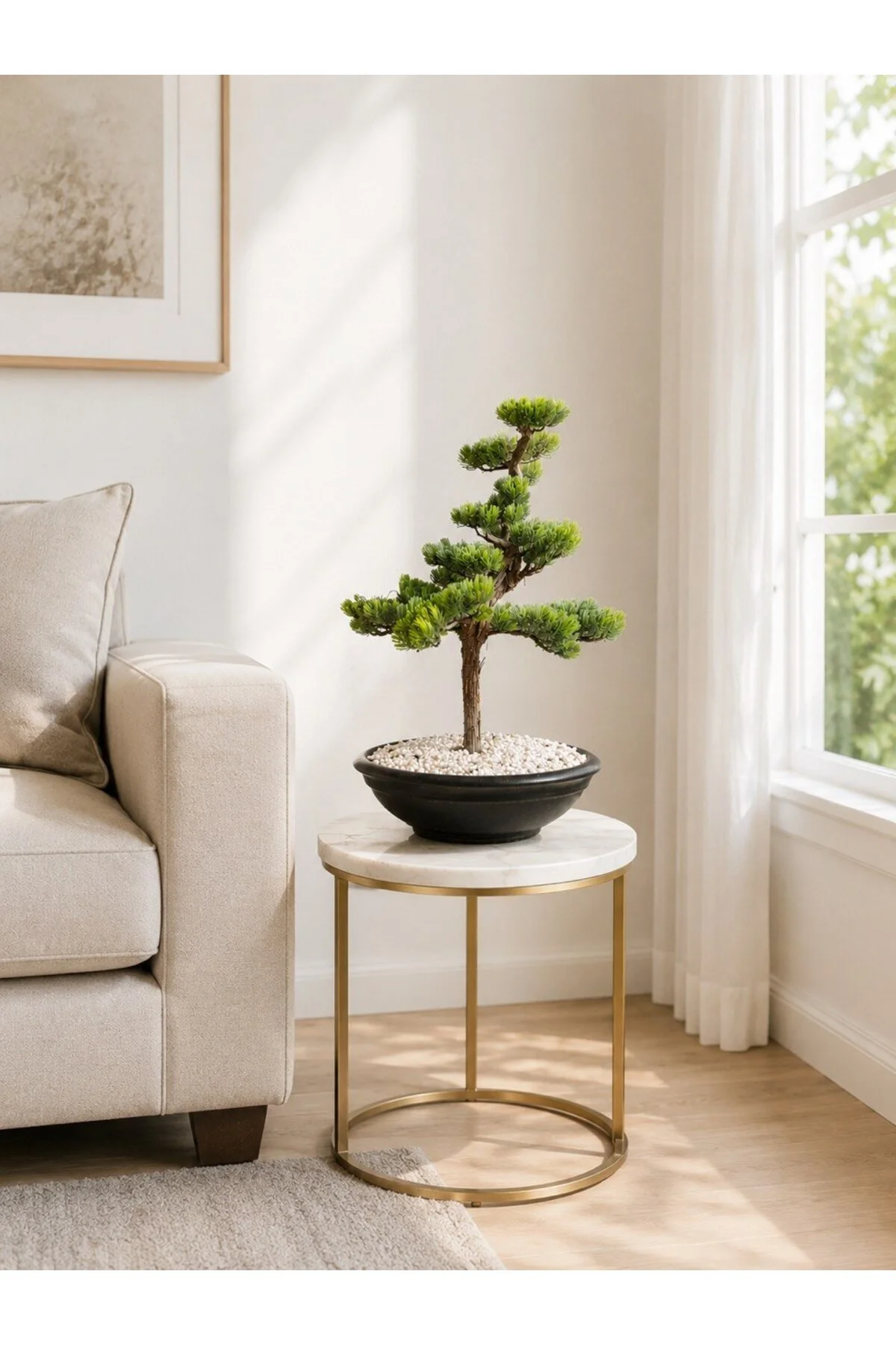 Premium Yapay Bonsai Ağacı | El Yapımı Görünümlü Dekoratif Saksı da