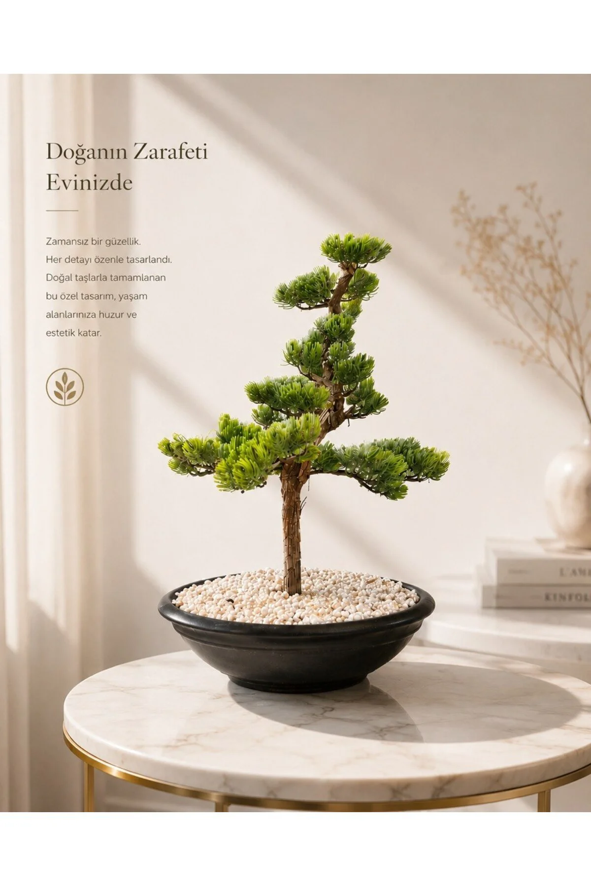 Premium Yapay Bonsai Ağacı | El Yapımı Görünümlü Dekoratif Saksı da