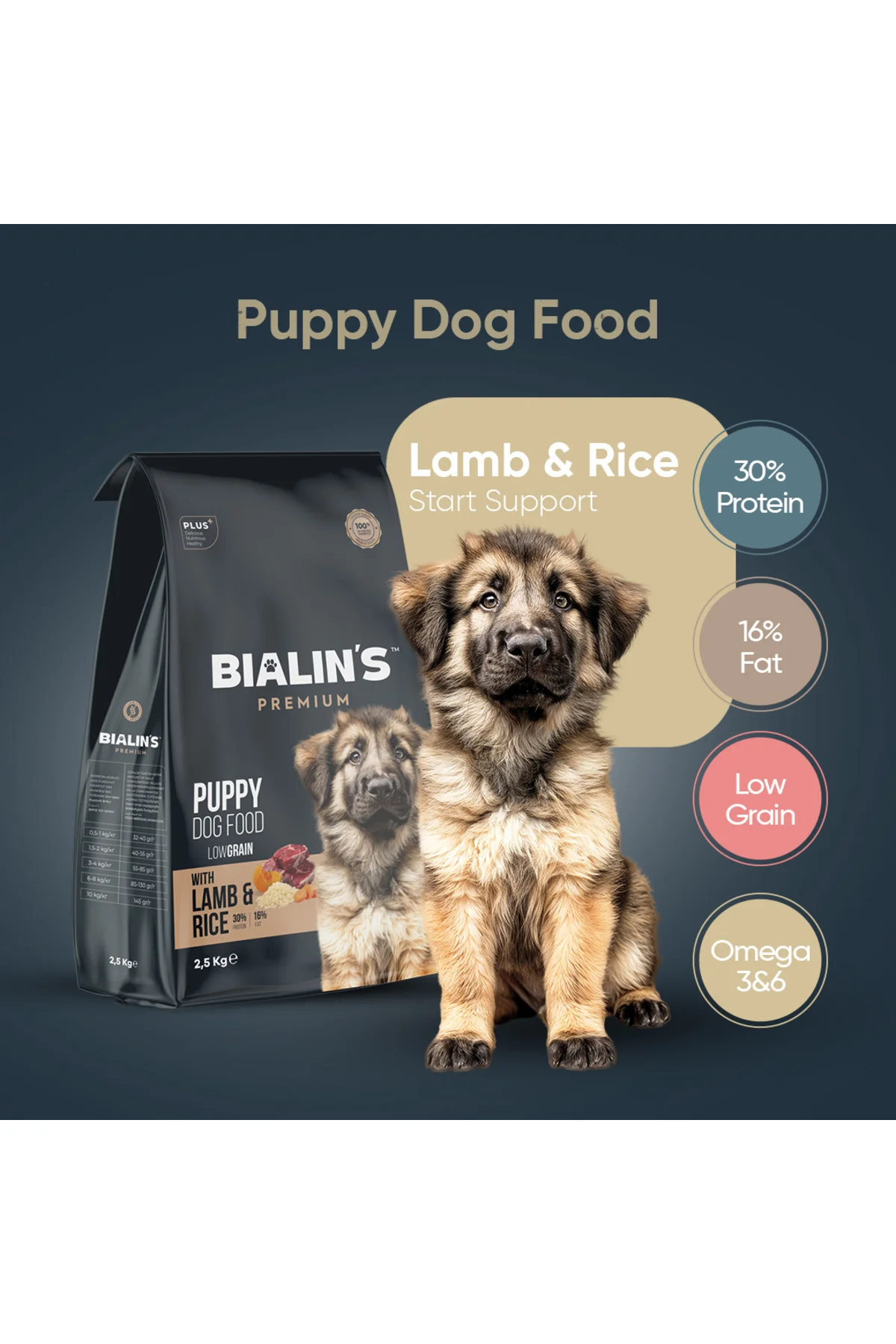 Premium Yavru Köpek Maması Kuzu & Pirinçli 2.5kg Premium Yavru Köpek Maması Kuzu & Pirinçli 2.5kg
